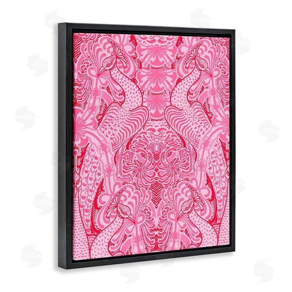 Stupell Industries Lil' Rue | Ornate Peacock & Flowers In Pink