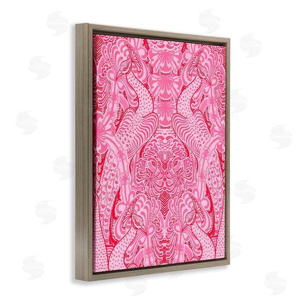 Stupell Industries Lil' Rue | Ornate Peacock & Flowers In Pink