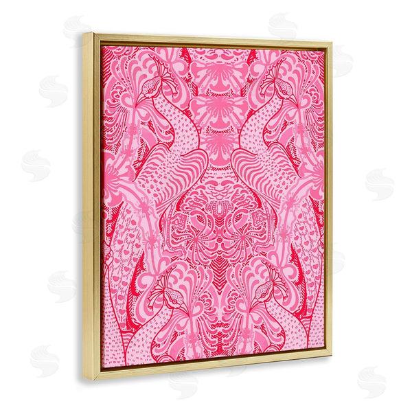 Stupell Industries Lil' Rue | Ornate Peacock & Flowers In Pink
