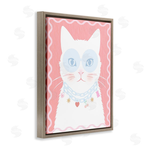 Stupell Industries Lil' Rue | Pastel Cat With Necklace