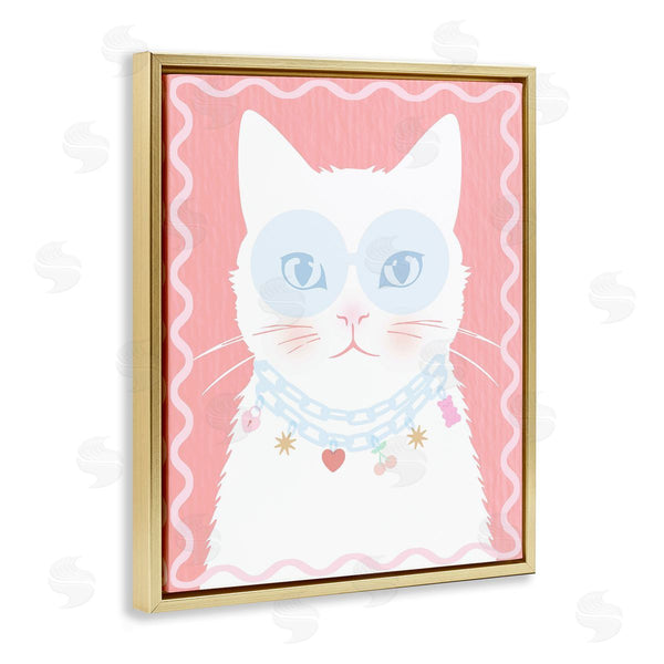 Stupell Industries Lil' Rue | Pastel Cat With Necklace