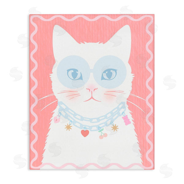 stupell industries Lil' Rue | Pastel Cat with Necklace