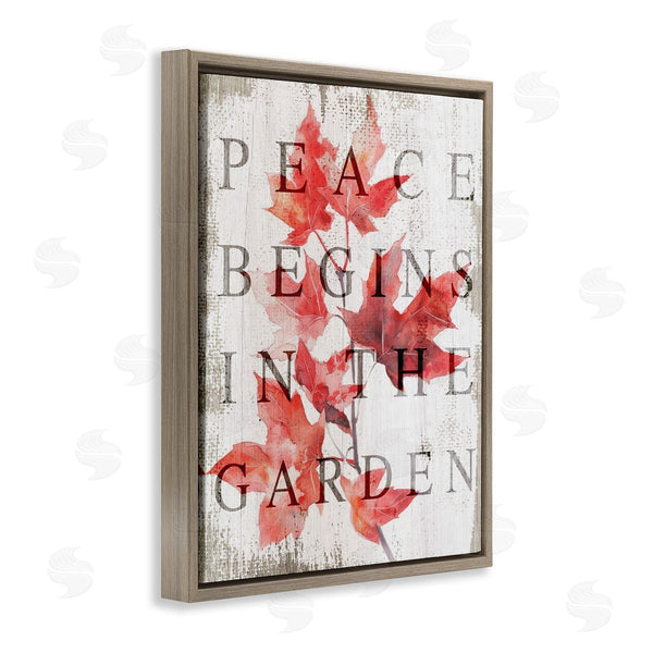 Stupell Industries Lil' Rue | Peace Begins In The Garden