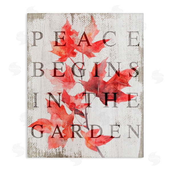 stupell industries Lil' Rue | Peace Begins In The Garden