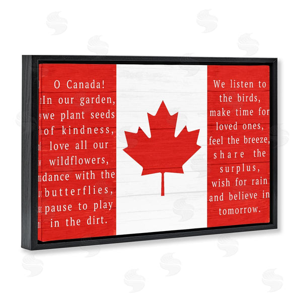 Stupell Industries Lil' Rue | Red Canadian Anthem Flag