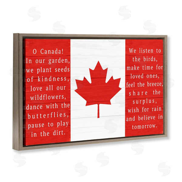 Stupell Industries Lil' Rue | Red Canadian Anthem Flag