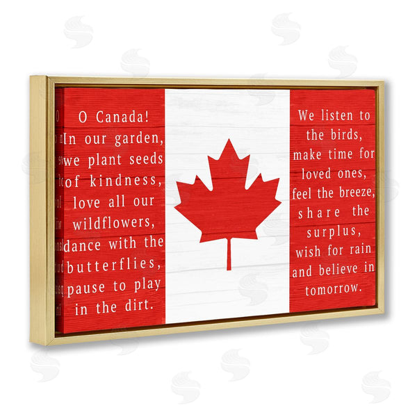 Stupell Industries Lil' Rue | Red Canadian Anthem Flag