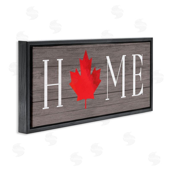 Stupell Industries Lil' Rue | Rustic Home With Maple Leaf