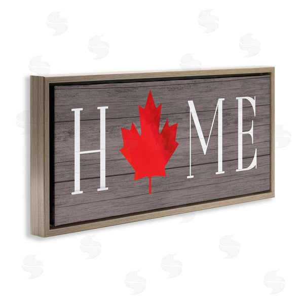 Stupell Industries Lil' Rue | Rustic Home With Maple Leaf