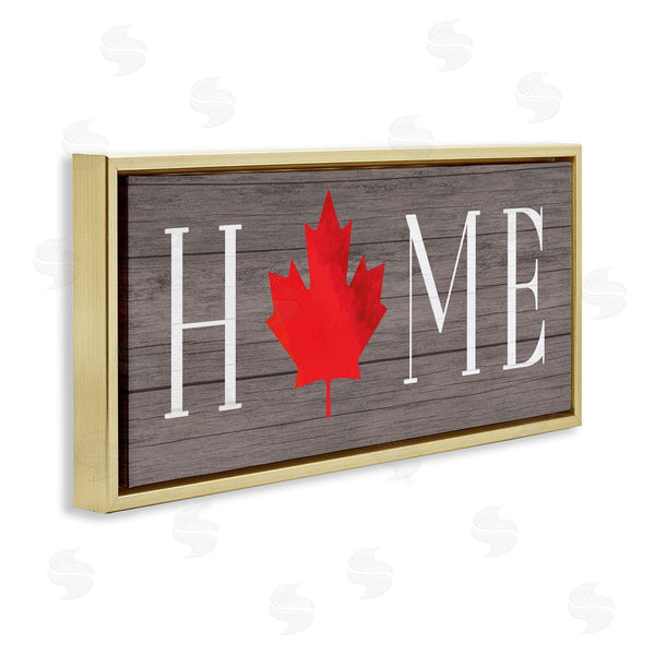 Stupell Industries Lil' Rue | Rustic Home With Maple Leaf