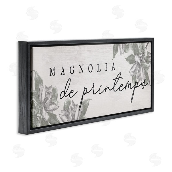 Stupell Industries Lil' Rue | Spring Magnolia French Phrase