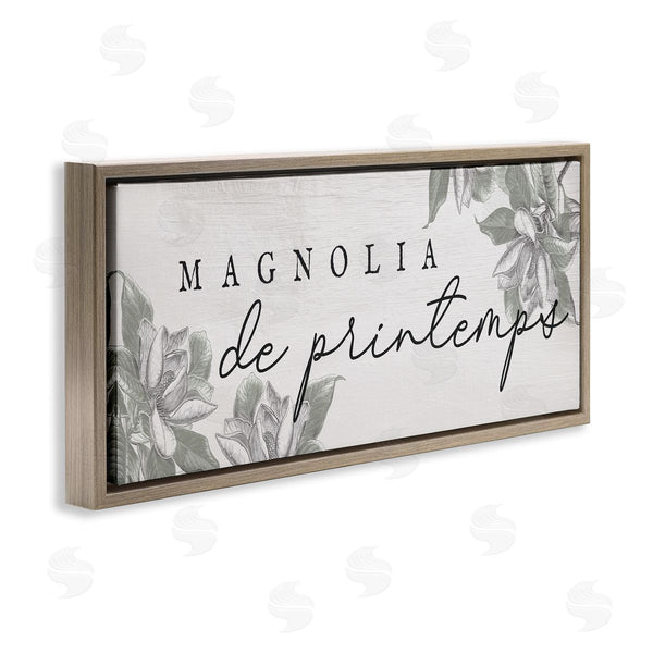 Stupell Industries Lil' Rue | Spring Magnolia French Phrase