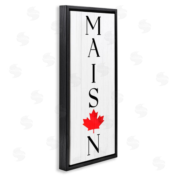 Stupell Industries Lil' Rue | Vertical Maison With Maple Leaf