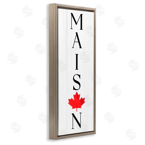 Stupell Industries Lil' Rue | Vertical Maison With Maple Leaf