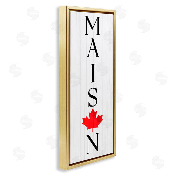 Stupell Industries Lil' Rue | Vertical Maison With Maple Leaf