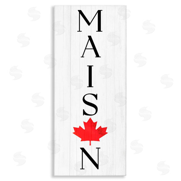 stupell industries Lil' Rue | Vertical Maison with Maple Leaf