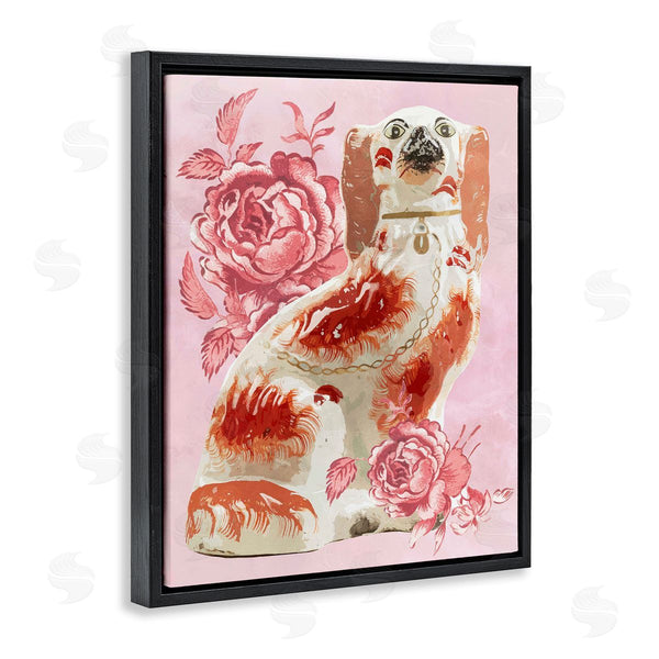 Stupell Industries Lil' Rue | Victorian Antique Dog With Flower