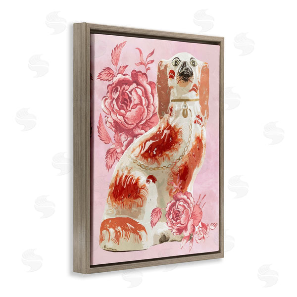 Stupell Industries Lil' Rue | Victorian Antique Dog With Flower