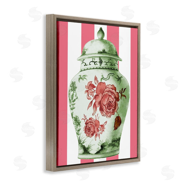 Stupell Industries Lil' Rue | Vintage Ornate Vase On Stripes