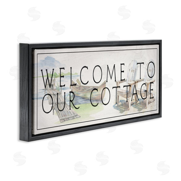 Stupell Industries Lil' Rue | Welcome Cottage At Lake's Edge