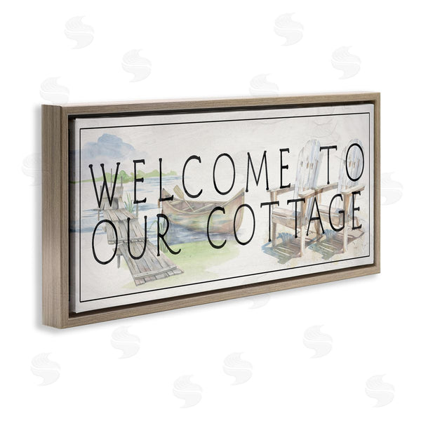 Stupell Industries Lil' Rue | Welcome Cottage At Lake's Edge