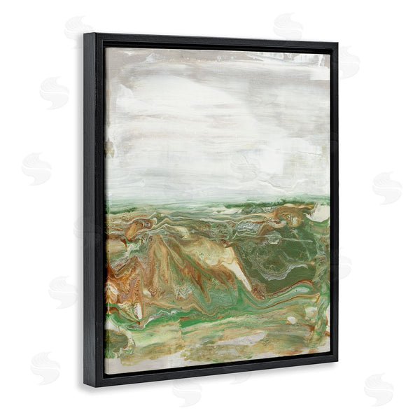 Stupell Industries Lila Bramma | Abstract Paint Fluid Brown Green