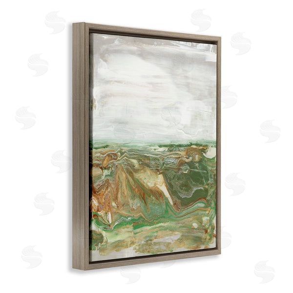 Stupell Industries Lila Bramma | Abstract Paint Fluid Brown Green