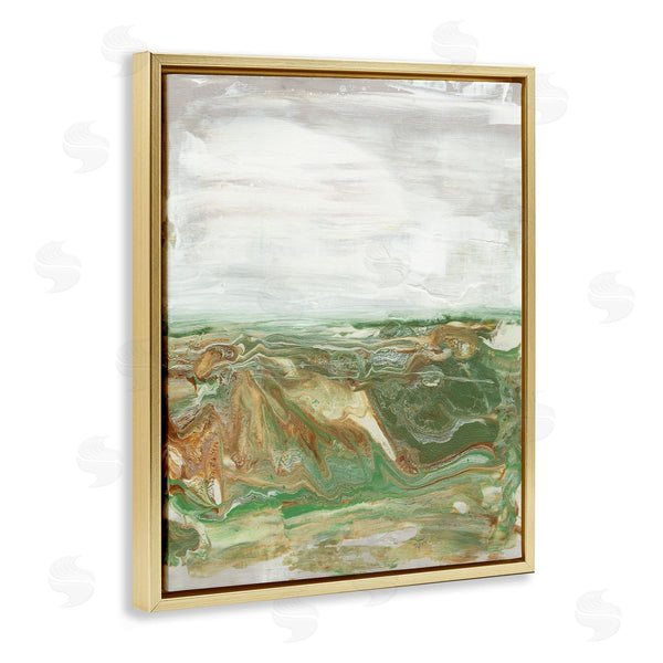 Stupell Industries Lila Bramma | Abstract Paint Fluid Brown Green