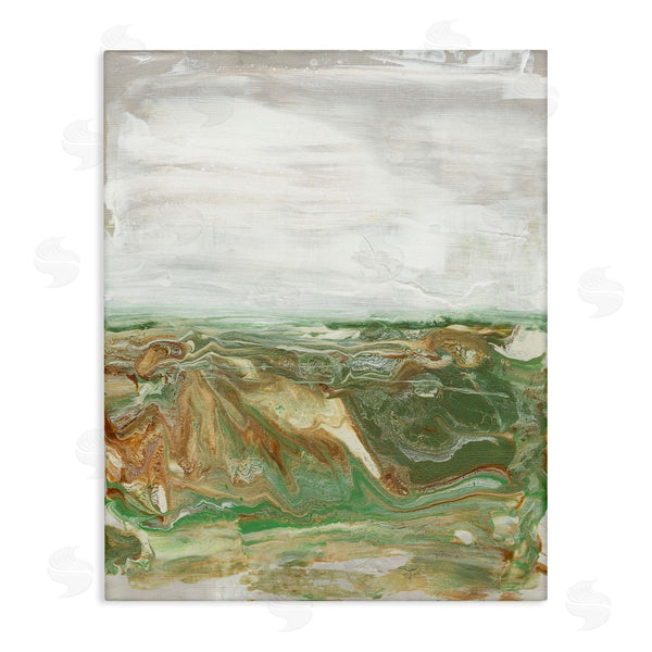 stupell industries Lila Bramma | Abstract Paint Fluid Brown Green