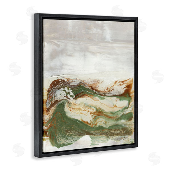 Stupell Industries Lila Bramma | Abstract Paint Fluid Green Brown