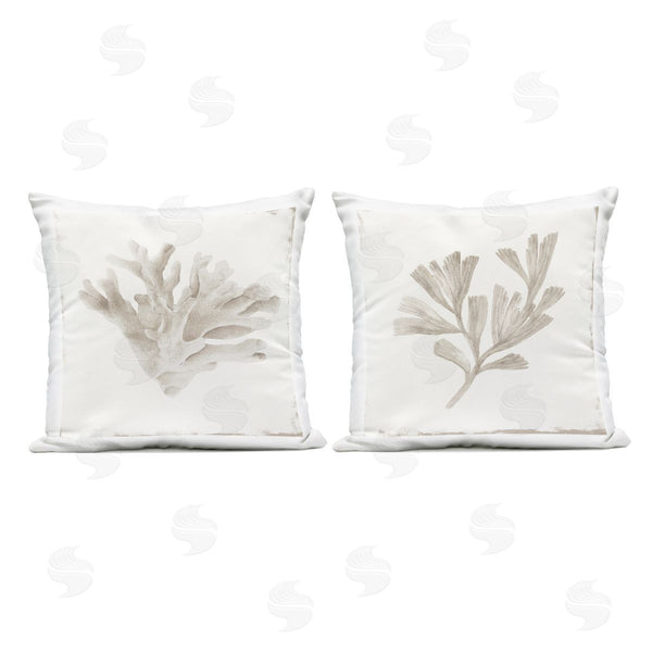 Stupell Industries Lily K. | Beige Coral Drift Printed Throw Pillow Set