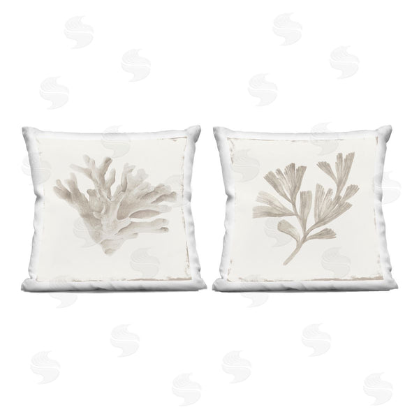 stupell industries Lily K. | Beige Coral Drift Printed Throw Pillow Set