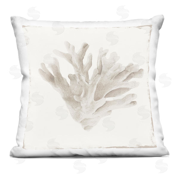 stupell industries Lily K. | Sandy Coral Drift Printed Throw Pillow