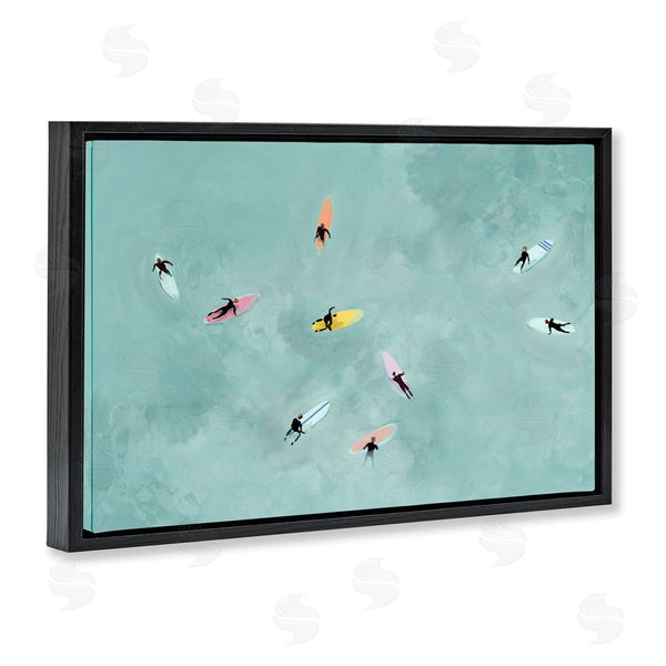 Stupell Industries Lily K. | Surfers Floating On Waves