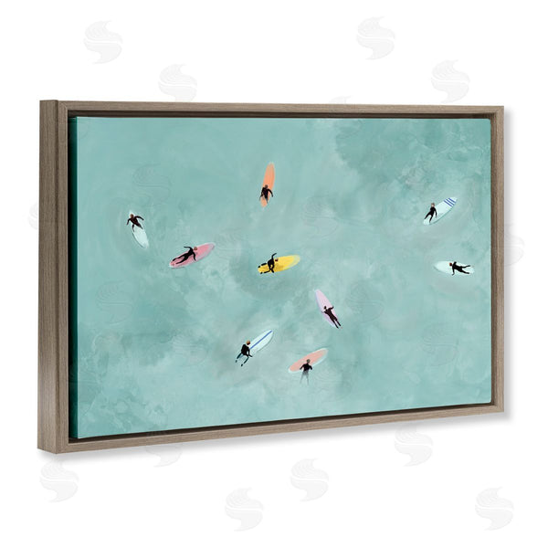 Stupell Industries Lily K. | Surfers Floating On Waves