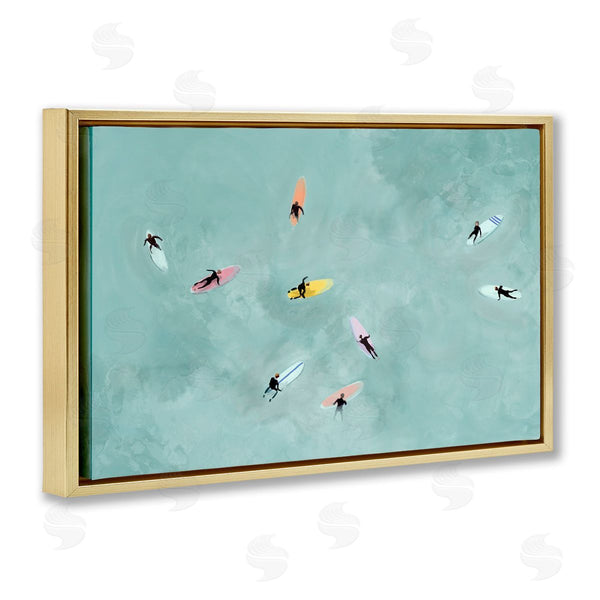 Stupell Industries Lily K. | Surfers Floating On Waves