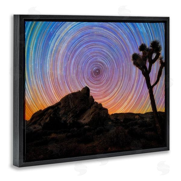 Stupell Industries Lincoln Harrison | Kaleidoscopic Swirl Pattern Sky Desert Tree Silhouette Wall Art