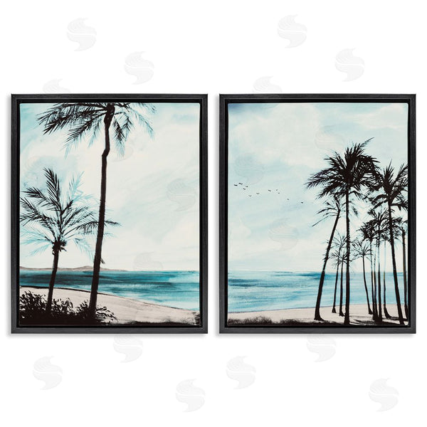 Stupell Industries Linda Baliko | Tropical Palm Seaview Wall Art