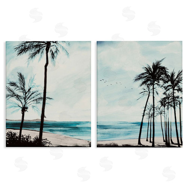 stupell industries Linda Baliko | Tropical Palm Seaview Wall Art