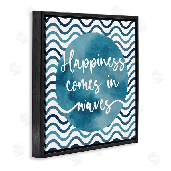 Stupell Industries Linda Birtel | Happiness Comes In Waves Pattern Wall Art
