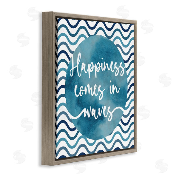 Stupell Industries Linda Birtel | Happiness Comes In Waves Pattern Wall Art