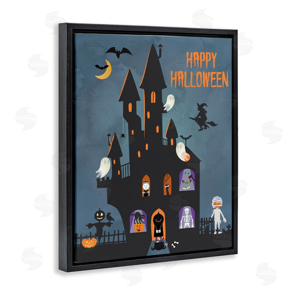 Stupell Industries Linda Birtel | Happy Halloween Haunted House Wall Art