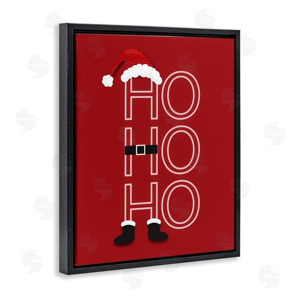 Stupell Industries Linda Birtel | Ho-Ho-Ho Clever Red Santa Claus Outfit Typography Wall Art
