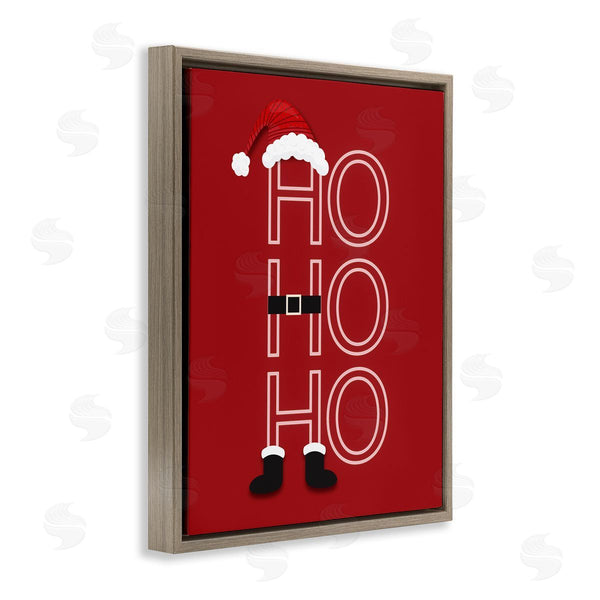 Stupell Industries Linda Birtel | Ho-Ho-Ho Clever Red Santa Claus Outfit Typography Wall Art