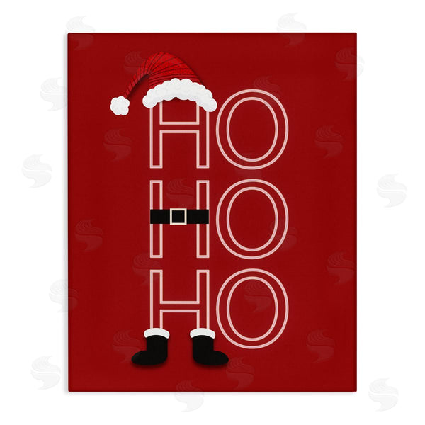 stupell industries Linda Birtel | Ho-Ho-Ho Clever Red Santa Claus Outfit Typography Wall Art