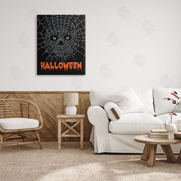 Stupell Industries Linda Birtel | Spooky Halloween Spider Web Skull Wall Art