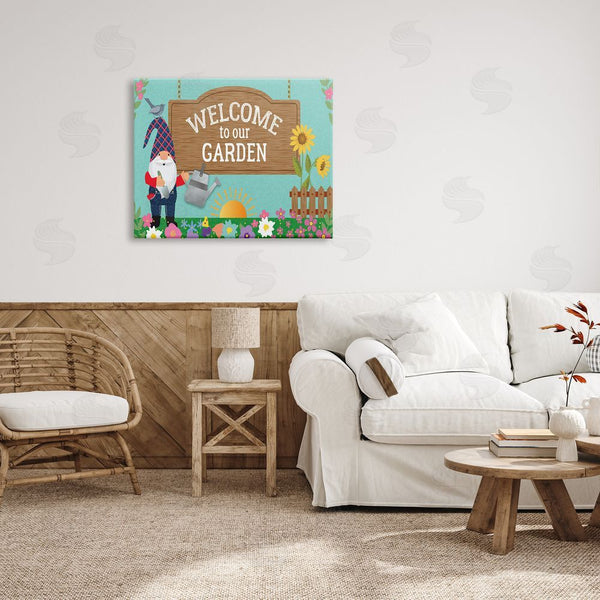 Stupell Industries Linda Birtel | Welcome To Our Garden Gnome Wall Art