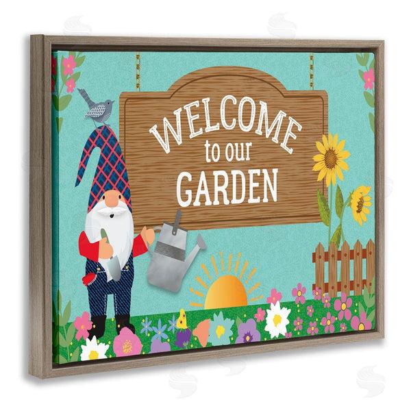 Stupell Industries Linda Birtel | Welcome To Our Garden Gnome Wall Art