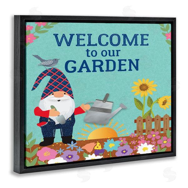 Stupell Industries Linda Birtel | Welcome To Our Garden Phrase Wall Art
