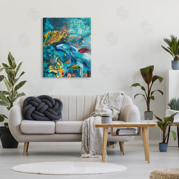 Stupell Industries Linda McClure | Abstract Underwater Creatures Wall Art